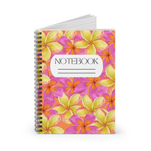 Load image into Gallery viewer, PLUMERIA - Spiral Notebook - Ruled Line
